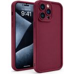 Vissona iPhone 14 Pro Max Uyumlu Kamera Çıkıntılı Mat Silikon Telefon Kılıfı - Mor