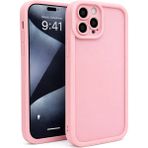 Vissona iPhone 16 Pro Uyumlu Kamera Çıkıntılı Mat Silikon Telefon Kılıfı - Pembe
