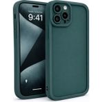 Vissona iPhone 16 Pro Uyumlu Kamera Çıkıntılı Mat Silikon Telefon Kılıfı - Yeşil