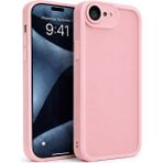 Vissona iPhone 16E / 17E Uyumlu Kamera Korumalı Mat Silikon Telefon Kılıfı - Pembe