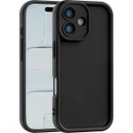 Vissona iPhone 17 Uyumlu Kamera Çıkıntılı Mat Silikon Telefon Kılıfı - Siyah