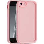 Vissona iPhone 7 ve iPhone 8 ve iPhone Se2 ve iPhone Se3 Uyumlu Kamera Çıkıntılı Mat Silikon Telefon Kılıfı - Pembe