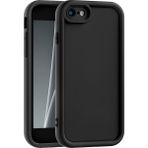 Vissona iPhone 7 ve iPhone 8 ve iPhone Se2 ve iPhone Se3 Uyumlu Kamera Çıkıntılı Mat Silikon Telefon Kılıfı - Siyah