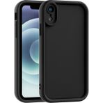 Vissona iPhone Xr Uyumlu Kamera Çıkıntılı Mat Silikon Telefon Kılıfı - Siyah