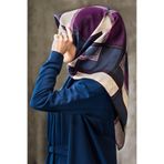Vissona Kadın Twill Ipek Eşarp Indigo Mürdüm İNDİGO/MÜRDÜM 90x90