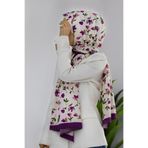 Vissona LÜKS MEDİNE İPEĞİ ÇİÇEK DESENLİ TABA RENKLİ 75X195 KIRIŞMAZ ŞAL MOSS KREP DİKİŞ TİPİ İTALYAN DİKİŞLİ