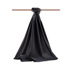 Vissona LÜKS MEDİNE İPEĞİ HASIR DESENLİ SİYAH RENKLİ 75X195 KIRIŞMAZ ŞAL MOSS KREP DİKİŞ TİPİ İTALYAN DİKİŞL