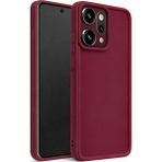 Vissona Oppo RENO14 5g Uyumlu Kamera Çıkıntılı Mat Silikon Telefon Kılıfı - Mor