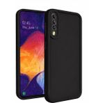 Vissona Samsung Galaxy A50 ve Galaxy A50S ve Galaxy A30S Uyumlu Kamera Çıkıntılı Mat Silikon Telefon Kılıfı - Siyah