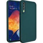 Vissona Samsung Galaxy A50 ve Galaxy A50S ve Galaxy A30S Uyumlu Kamera Çıkıntılı Mat Silikon Telefon Kılıfı - Yeşil