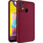 Vissona Samsung Galaxy M31 / M21s / F41 Uyumlu Kamera Korumalı Mat Silikon Telefon Kılıfı - Mor