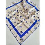 Vissona Tivil İpek Eşarp 60332-0032 Mavi Karışık Desen