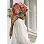 Vissona Tivil İpek Eşarp 7405-0004-0039 Kiremit Karışık Desen