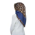 VISSONA Twill İpek Eşarp İNDİGO-2 90x90