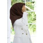 VISSONA Twill İpek Eşarp KAHVERENGİ-1 92X92