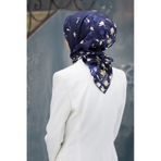 Vissona Twill İpek Eşarp Lacivert 51776-0033