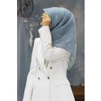 VISSONA Twill İpek Eşarp PETROL YEŞİLİ 92X92