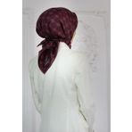 VISSONA Twill İpek Eşarp ŞARABİ-8 92X92