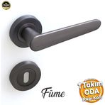 Vista Fume Oda Kapi Kolu Kare Rozetli Surgulu Ve Celik Kapi Kulpu Uyumlu Sag Sol Uygun Kollari