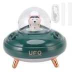 VISTABLUE 400ml UFO Şekilli Nemlendirici, Çift Püskürtme Nozulu ve Gece Lambası, USB ile Çalışan Soğuk Sis Nemlendirici, Süper Sessiz, Yatak Odası Bebek Odası Ev için Mini Nemlendirici (Yeşil)