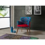 Vistaso Etnik Desen Kırmızı Tekli Koltuk,berjer (Salon, Balkon,ofis) - Renkli