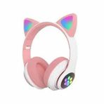 VistaTech STN-28 Beyaz Pembe Bluetooth Mikrofonlu Kedi Kulaklık