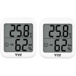 Vıt 2'li Iç Mekan Dijital Isı ve Nem Ölçer Beyaz Termometre WVT17-01 - 74.5 mm X 68 mm X 15 mm
