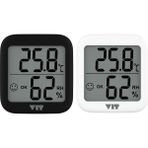 Vıt 2'li Iç Mekan Dijital Isı ve Nem Ölçer Siyah-Beyaz Termometre KVT17 - 74.5 mm X 68 mm X 15 mm