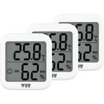 Vıt 3'lü Iç Mekan Dijital Isı ve Nem Ölçer Beyaz Termometre WVT17-02 - 74.5 mm X 68 mm X 15 mm