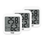 VIT 3'lü İç Mekan Dijital Isı ve Nem Ölçer Beyaz Termometre WVT17-02 THERMOMETER