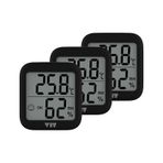 VIT 3'lü İç Mekan Dijital Isı ve Nem Ölçer Siyah Termometre BVT17-02 THERMOMETER