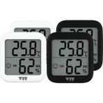 Vıt 4'lü Iç Mekan Dijital Isı ve Nem Ölçer Siyah-Beyaz Termometre KVT17-01 - 74.5 mm X 68 mm X 15 mm