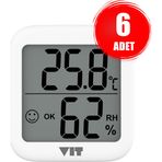Vıt 6'Lı İç Mekan Dijital Isı Ve Nem Ölçer Beyaz Termometre Wvt17-04