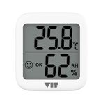 VIT İç Mekan Dijital Isı ve Nem Ölçer Beyaz Termometre WVT17 THERMOMETER