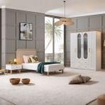 Vita Bohem Genç Odası - 4 Kapaklı Dolap, Karyola, Komodin