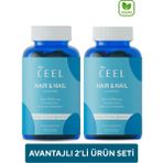 Vita Ceel 2'li Vegan Saç Tırnak Vitamini Çiğnenebilir Gummy Biotin 5000 mcg, Vitamin D, Folik Asit
