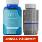 Vita Ceel Magnezyum Tablet Saç ve Tırnak Bakımı İçin Çiğnenebilir 60 Tablet Seti - Elma