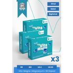VİTA-MAGNE Magnezyum 3'lü Vitamagne Yetişkinler Için Vitamin B6-b12-d-d3 Magnezyum Mineral Gıda Takviyesi