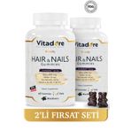Vitadore 2'li Saç Tırnak Vitamini, Hair & Nails Gummy - Saç Dökülmesine Karşı Etkili 2 Aylık Vitamin