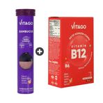 Vitago Sambucus 20 Efervesan Tablet + Vitamin B12 10 ml Sprey