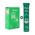 Vitago Vitamin D3 K2 20 ml Sprey + Multivitamin 20 Efervesan Tablet