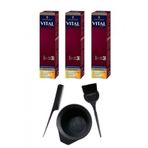 Vital 5 68 3 Adet Tüp Boya + Saç Boyama Seti