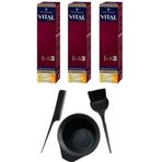 Vital P 11 3 Adet Tüp Boya + Saç Boyama Seti