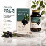 Vitalature Aronia Nero+ Gıda Takviyesi, Aronya Ekstresi 1000mg, Koenzim Q10 50mg, Karabiber Ekstraktı, 60 Kapsül