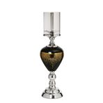 Vitale 47 cm AK.JE0003 Amber Silver Şamdan