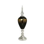 Vitale 60 cm AK.JE0009 Amber Silver Kapaklı Vazo
