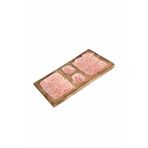 Vitale AK.FQ0021-P Pembe Çiçek Desenli Dekoratif Tepsi