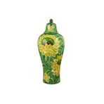 Vitale Dore Seramik Vazo 74 cm Sarı Yeşil Çok Renkli, AK.WLT0514