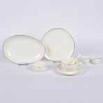 Vitale Elips Beyaz New Bone 32 Parça Kahvaltı Takımı Mtfk.0123