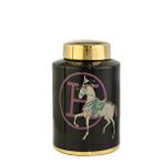 Vitale Horse Yaldız Vazo Siyah Gold 12x12x17 Cm Ak.wlt0706 Renksiz
